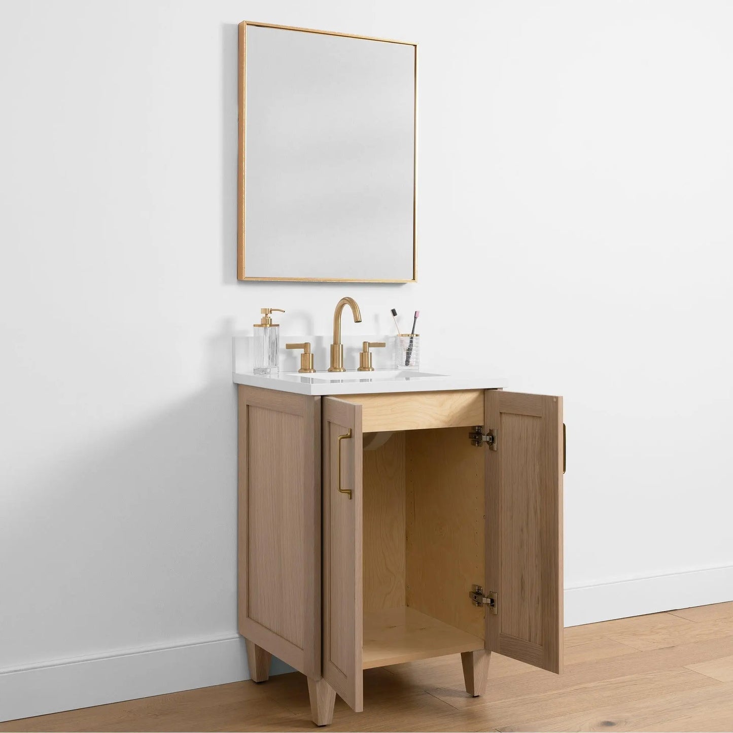 Bridgeport SLIM, 24" Teodor® White Oak Vanity w/ Doors Teodor Bathroom VanityCanada