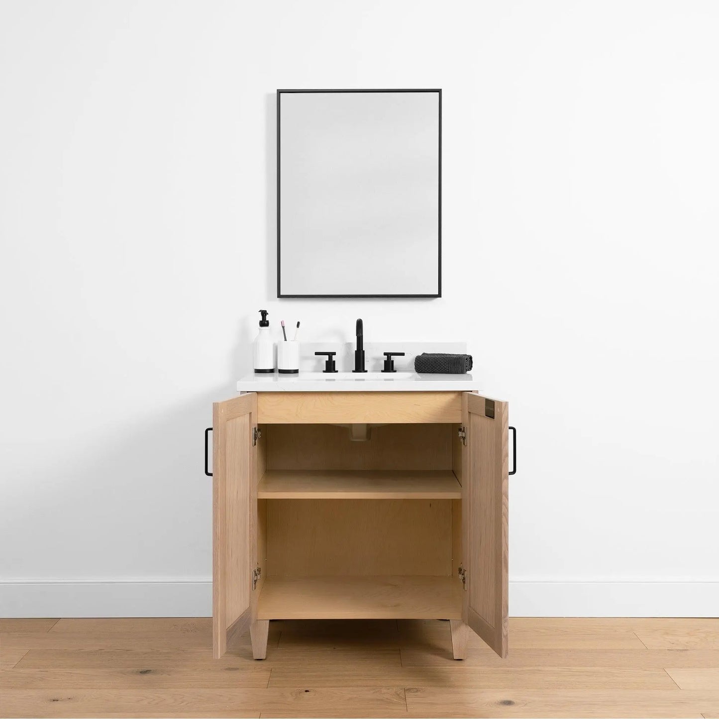Bridgeport SLIM, 30" Teodor® White Oak Vanity w/ Doors Teodor Bathroom VanityCanada