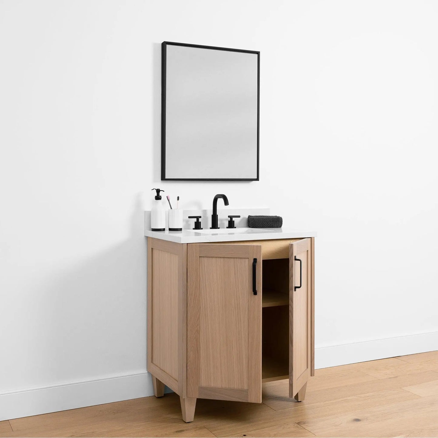 Bridgeport SLIM, 30" Teodor® White Oak Vanity w/ Doors Teodor Bathroom VanityCanada