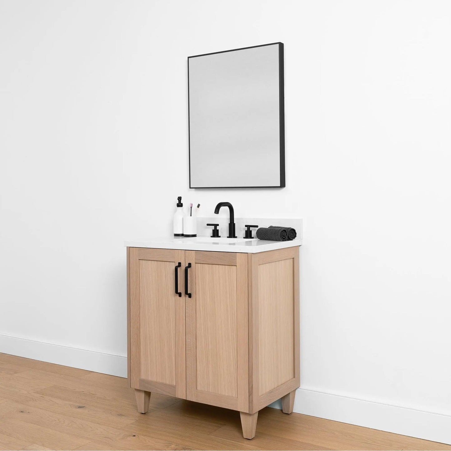 Bridgeport SLIM, 30" Teodor® White Oak Vanity w/ Doors Teodor Bathroom VanityCanada