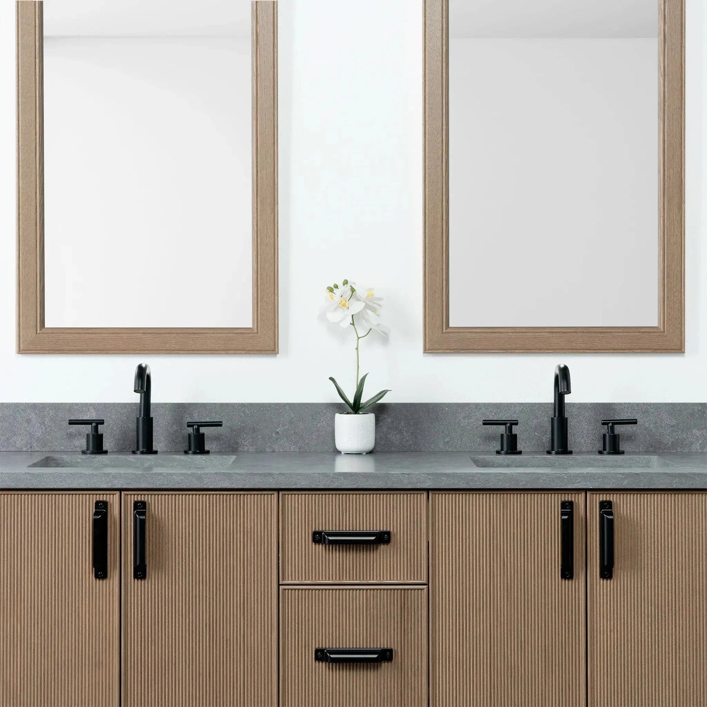 Malibu SLIM 60" Almond Coast Bathroom Vanity, Double Sink Teodor Bathroom Vanity Canada
