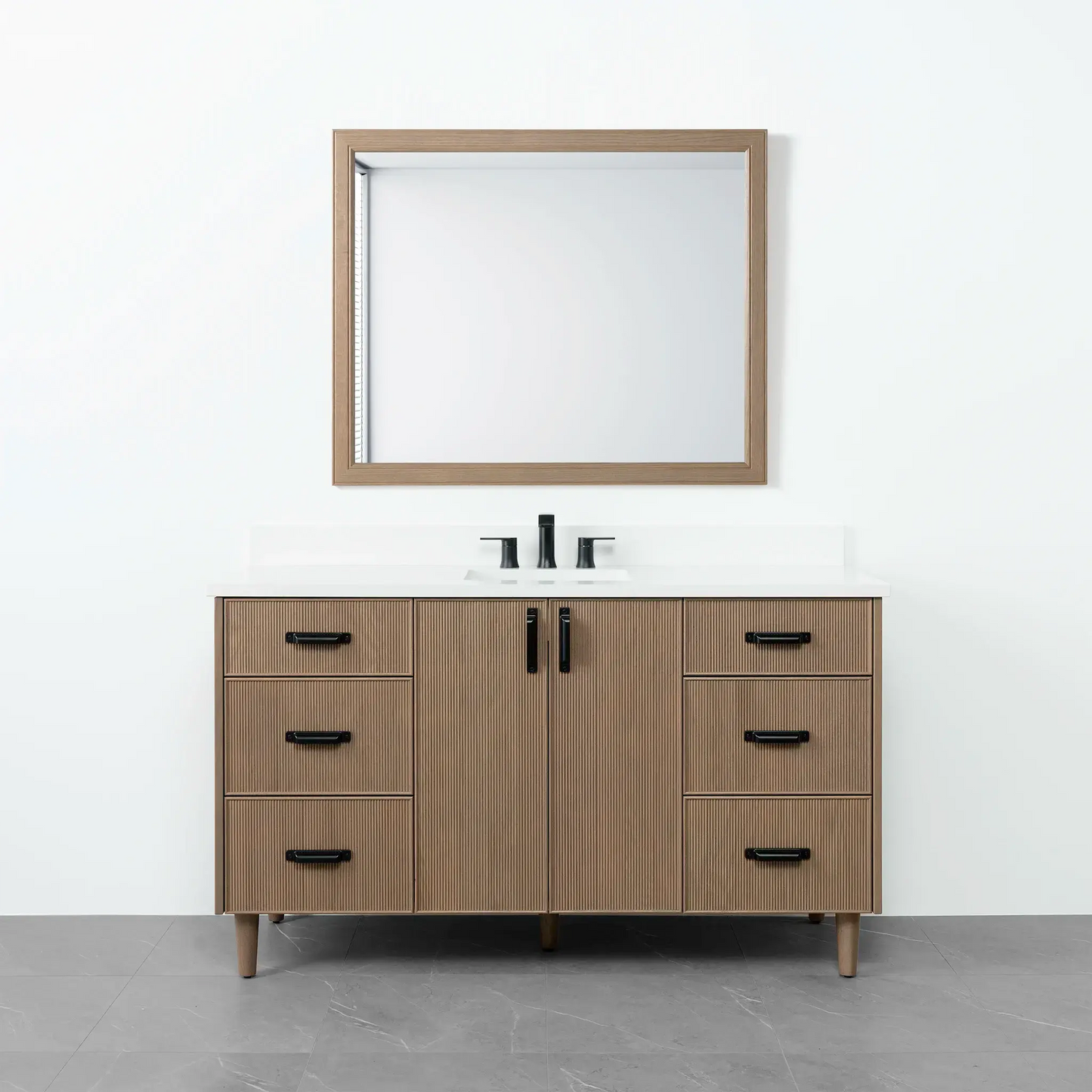 Malibu SLIM 60" Almond Coast Bathroom Vanity Teodor Bathroom Vanity Canada