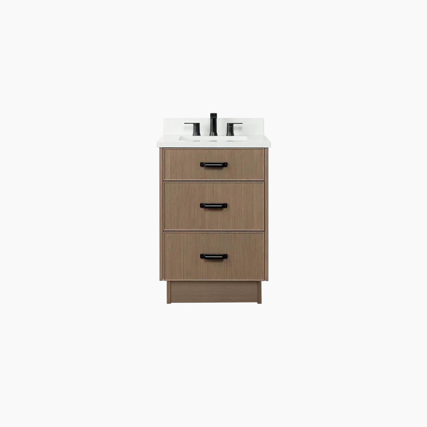Malibu SLIM 24" Almond Coast Bathroom Vanity - All Drawers
