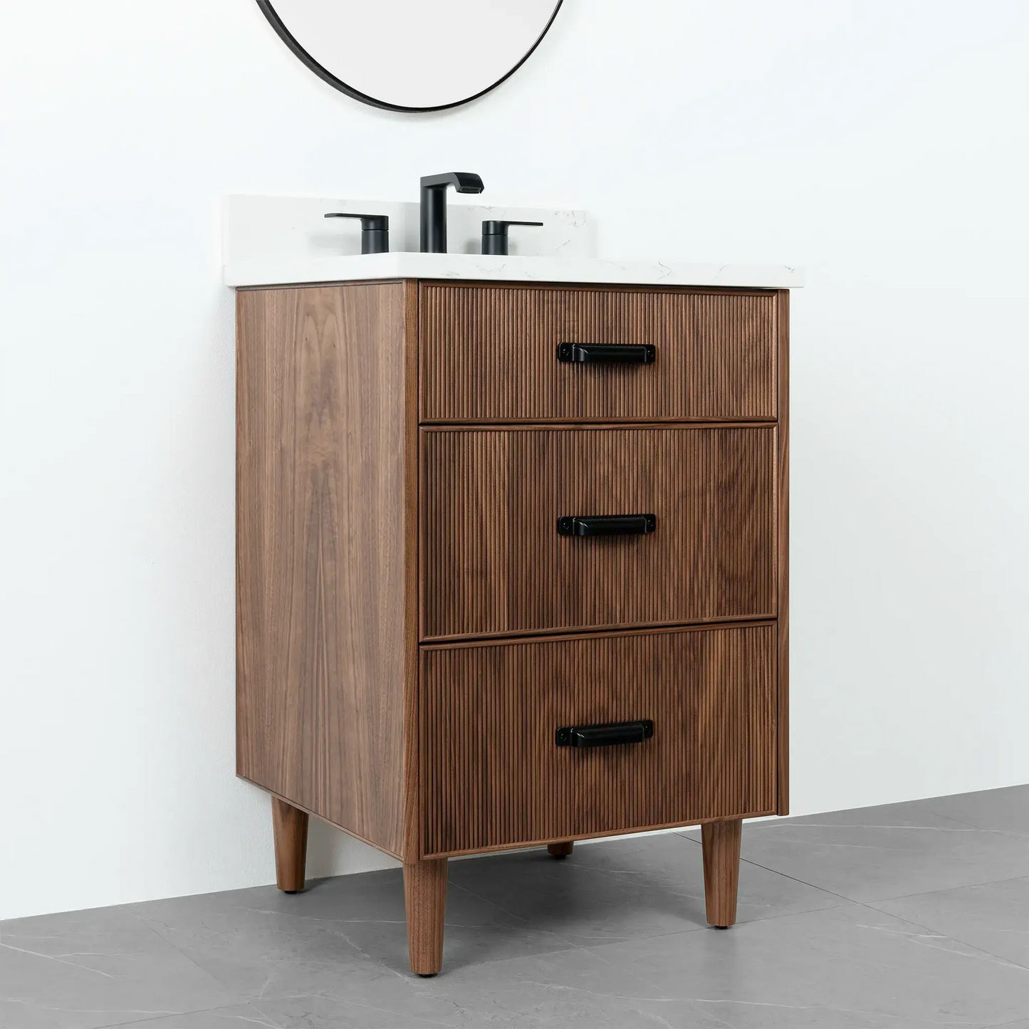 Malibu 24", Teodor® American Black Walnut Vanity Teodor Bathroom VanityCanada