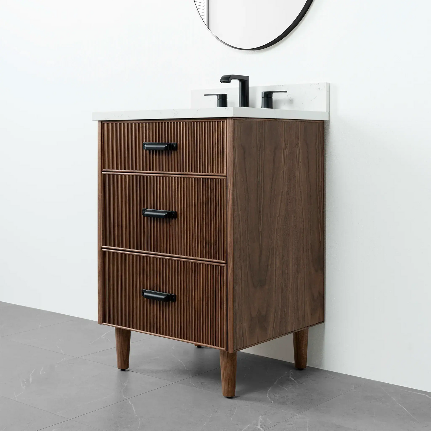 Malibu 24", Teodor® American Black Walnut Vanity Teodor Bathroom VanityCanada