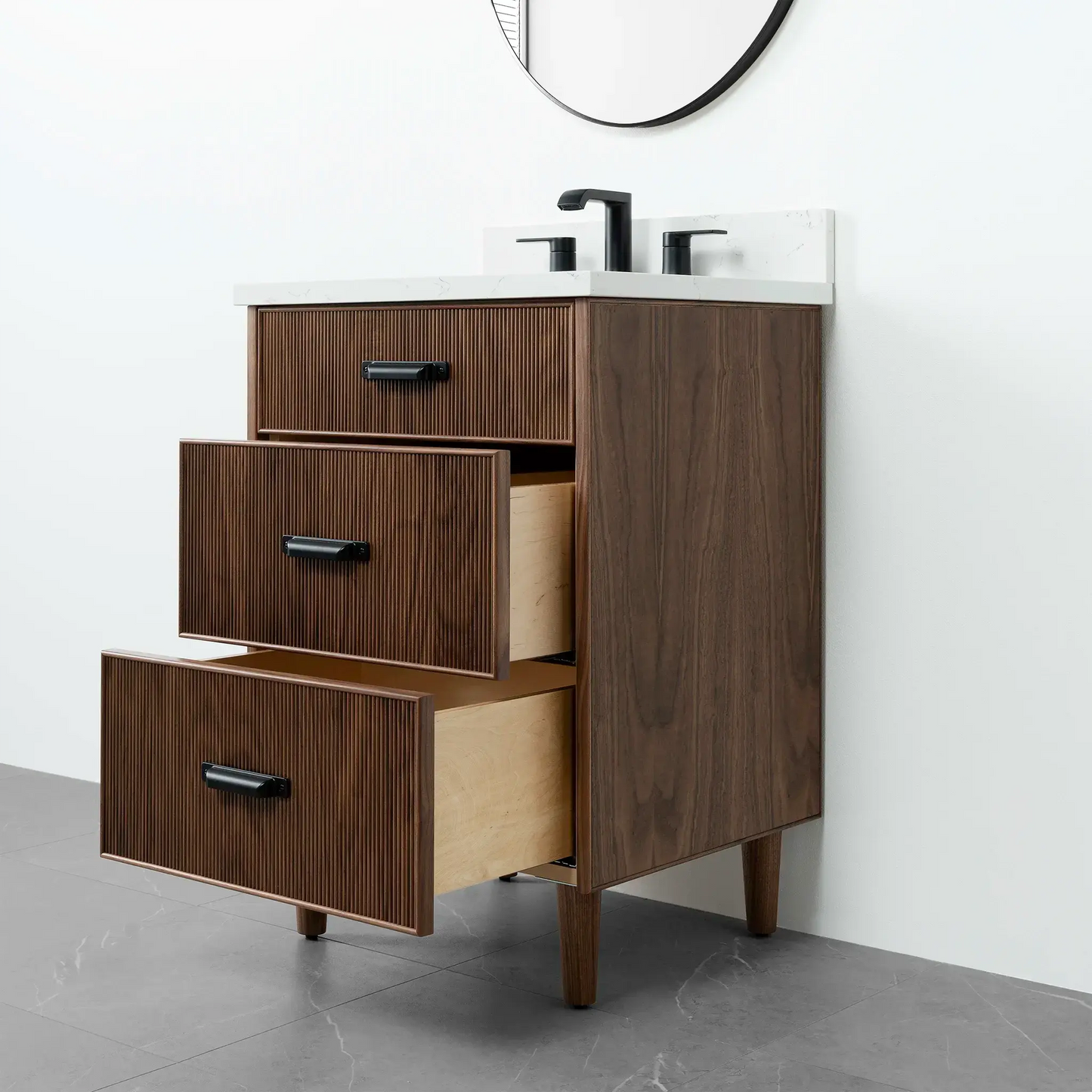 Malibu 24", Teodor® American Black Walnut Vanity Teodor Bathroom VanityCanada