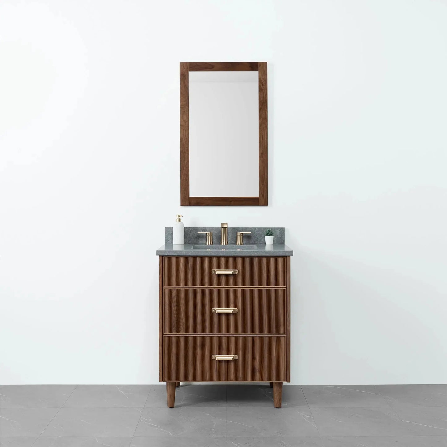 Malibu 30" American Black Walnut Bathroom Vanity - Teodor Vanities