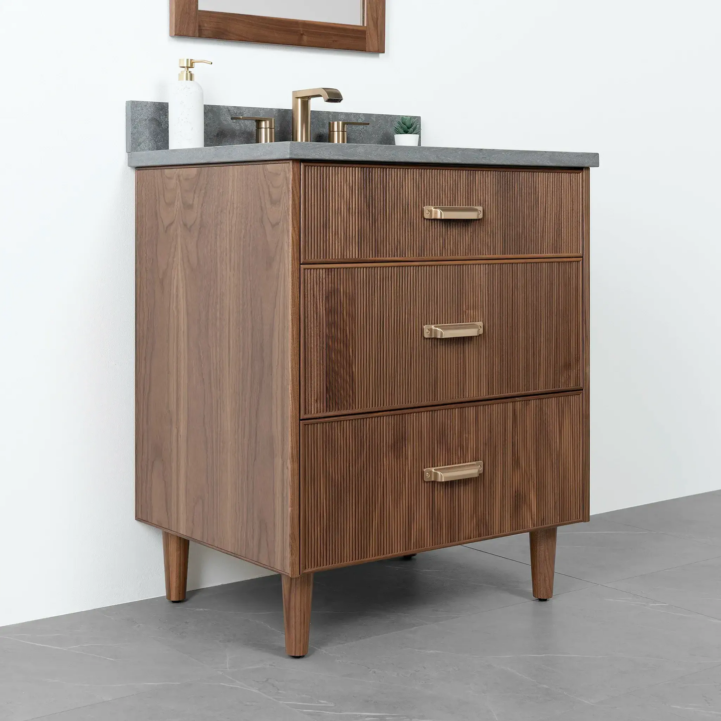 Malibu 30" American Black Walnut Bathroom Vanity - Teodor Vanities