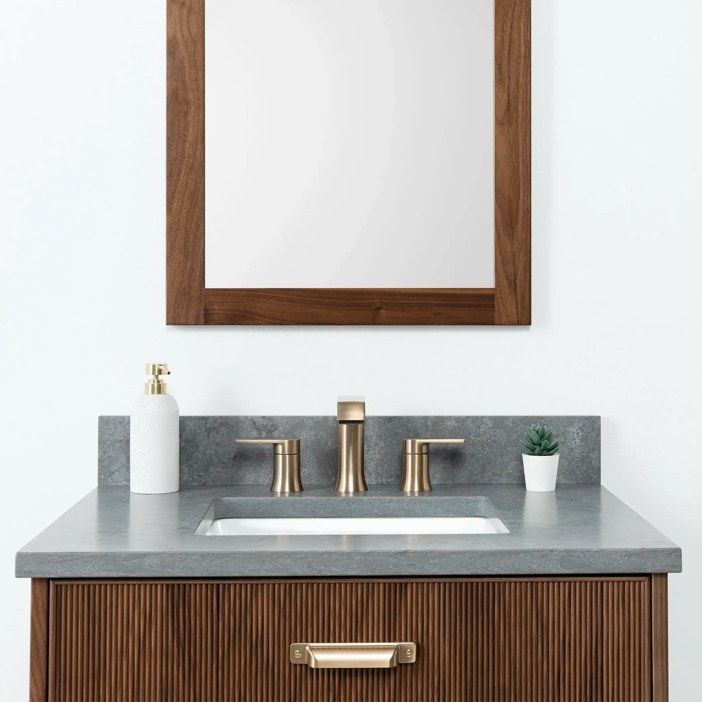 Malibu 30" American Black Walnut Bathroom Vanity - Teodor Vanities