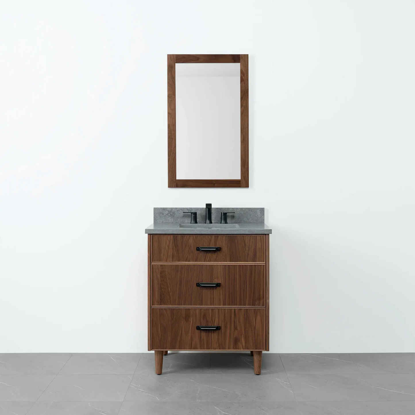 Malibu 30" American Black Walnut Bathroom Vanity - Teodor Vanities