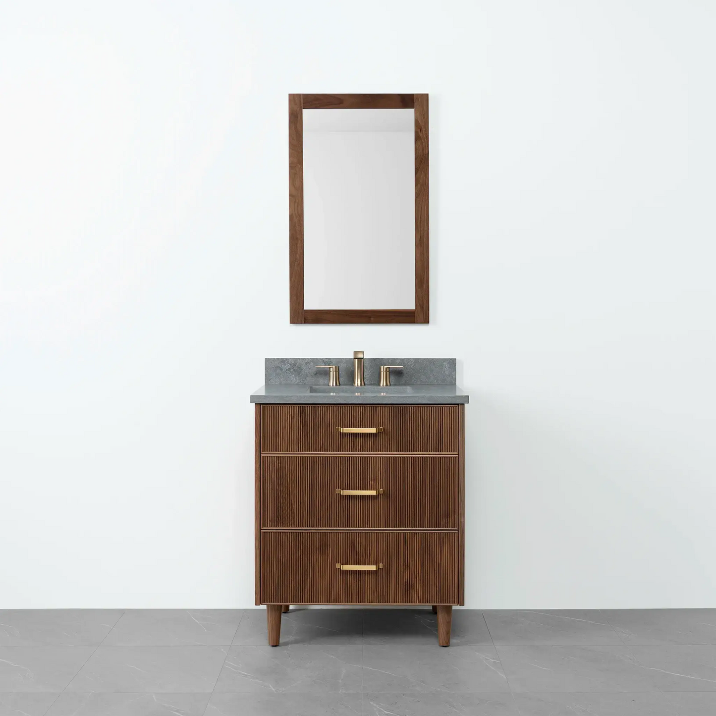 Malibu 30" American Black Walnut Bathroom Vanity - Teodor Vanities
