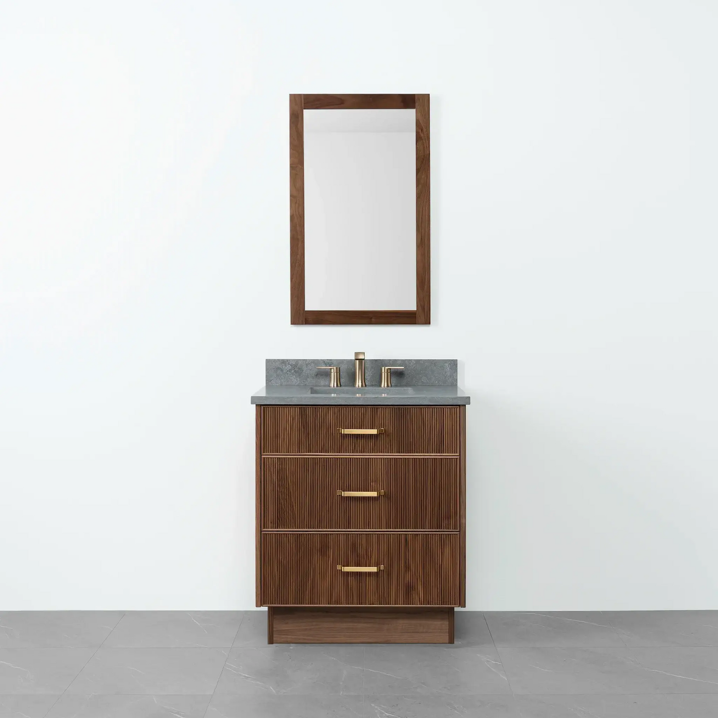 Malibu SLIM 30" American Black Walnut Bathroom Vanity - All Drawers Teodor Bathroom Vanity Canada