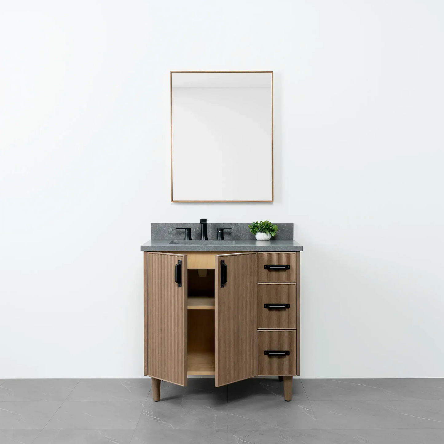 Malibu 36", Teodor® Almond Coast Vanity, Left Sink Teodor Bathroom VanityCanada