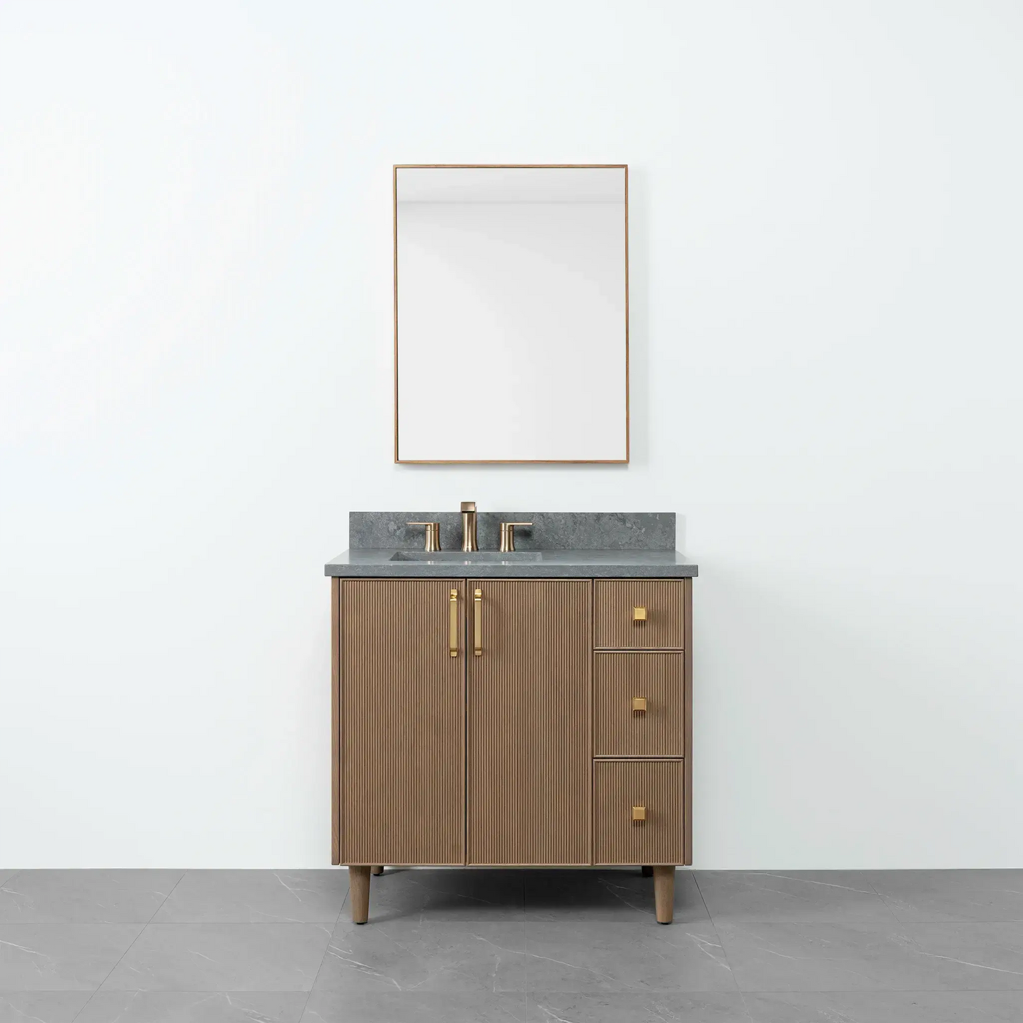 Malibu 36", Teodor® Almond Coast Vanity, Left Sink Teodor Bathroom VanityCanada