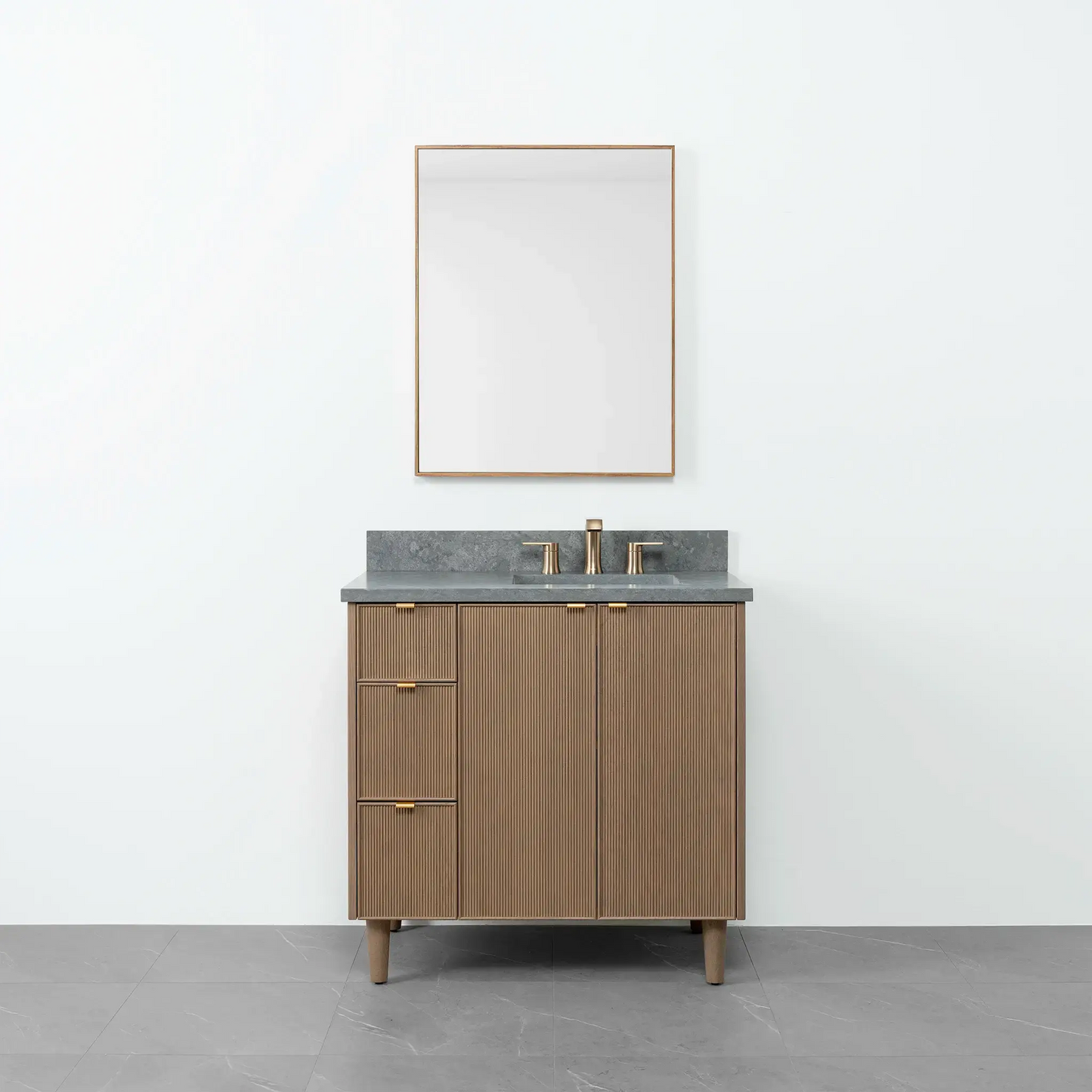 Malibu 36", Teodor® Almond Coast Vanity, Right Sink Teodor Bathroom VanityCanada