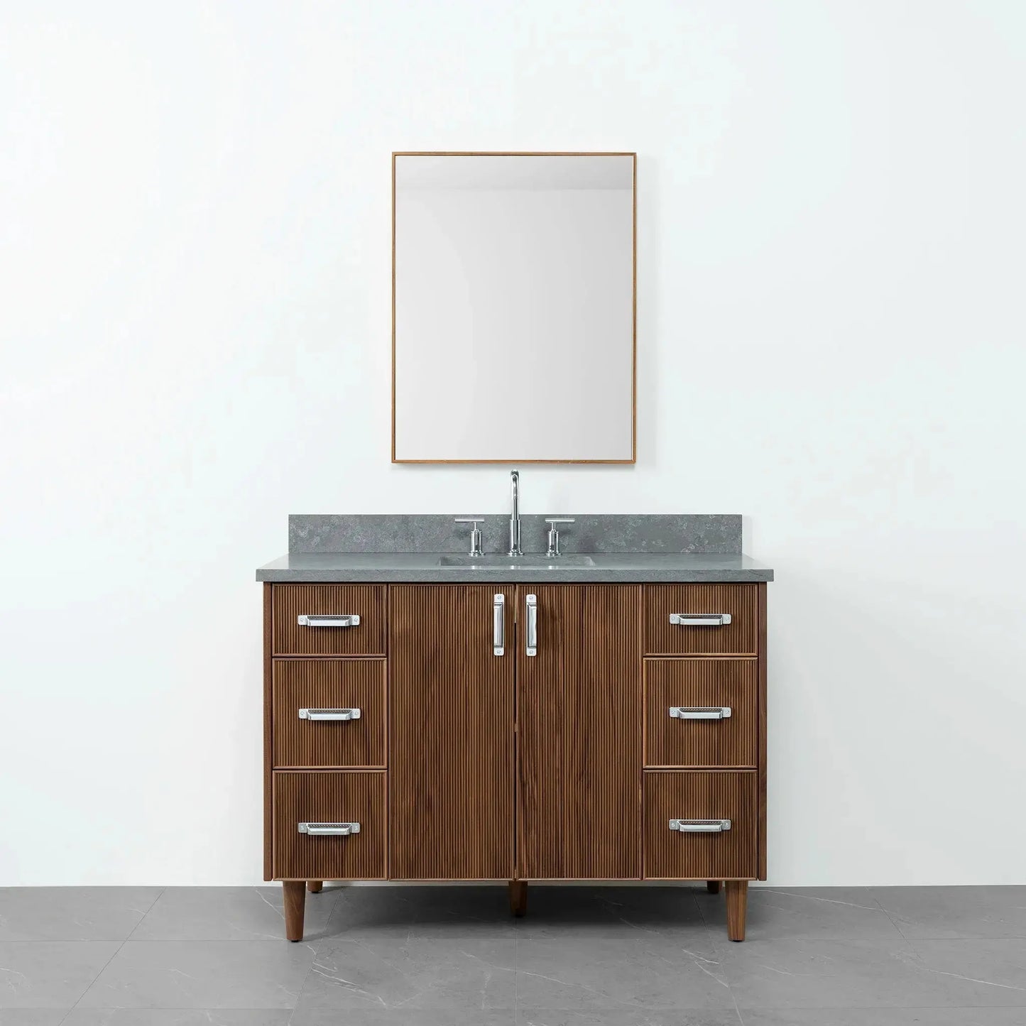Malibu 48" American Black Walnut Bathroom Vanity - Teodor Vanities