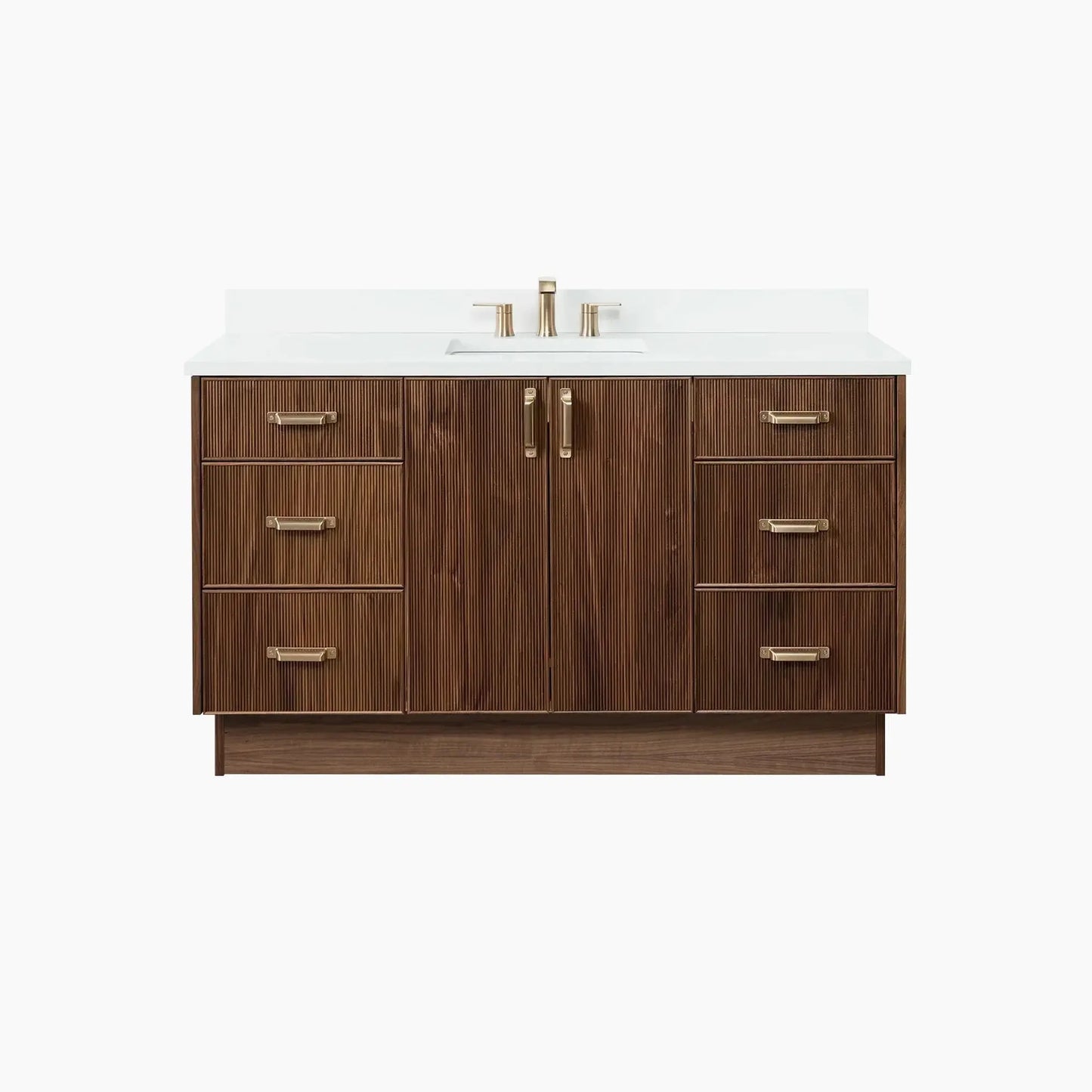 Malibu SLIM 60" American Black Walnut Bathroom Vanity Teodor Bathroom Vanity Canada