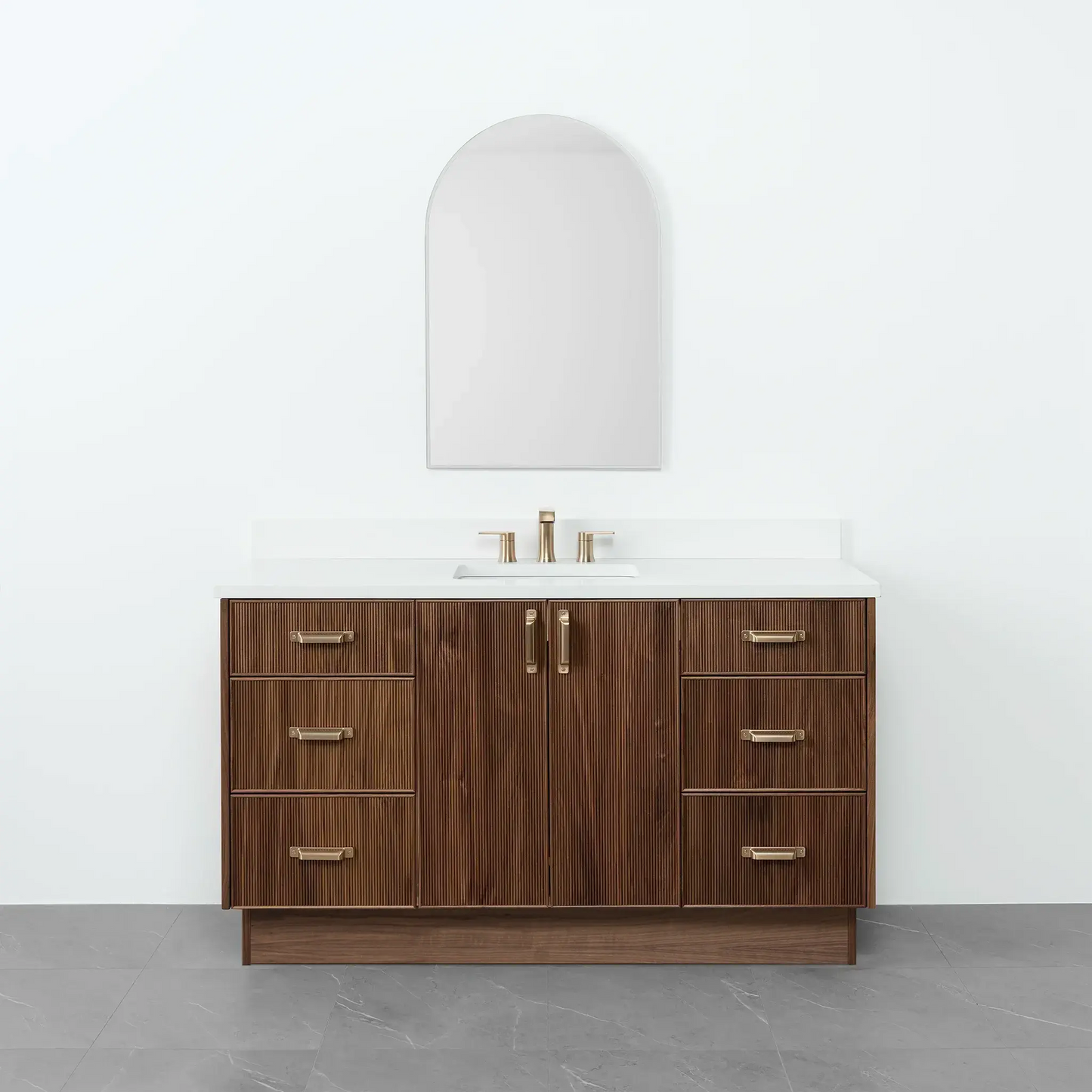 Malibu SLIM 60" American Black Walnut Bathroom Vanity Teodor Bathroom Vanity Canada