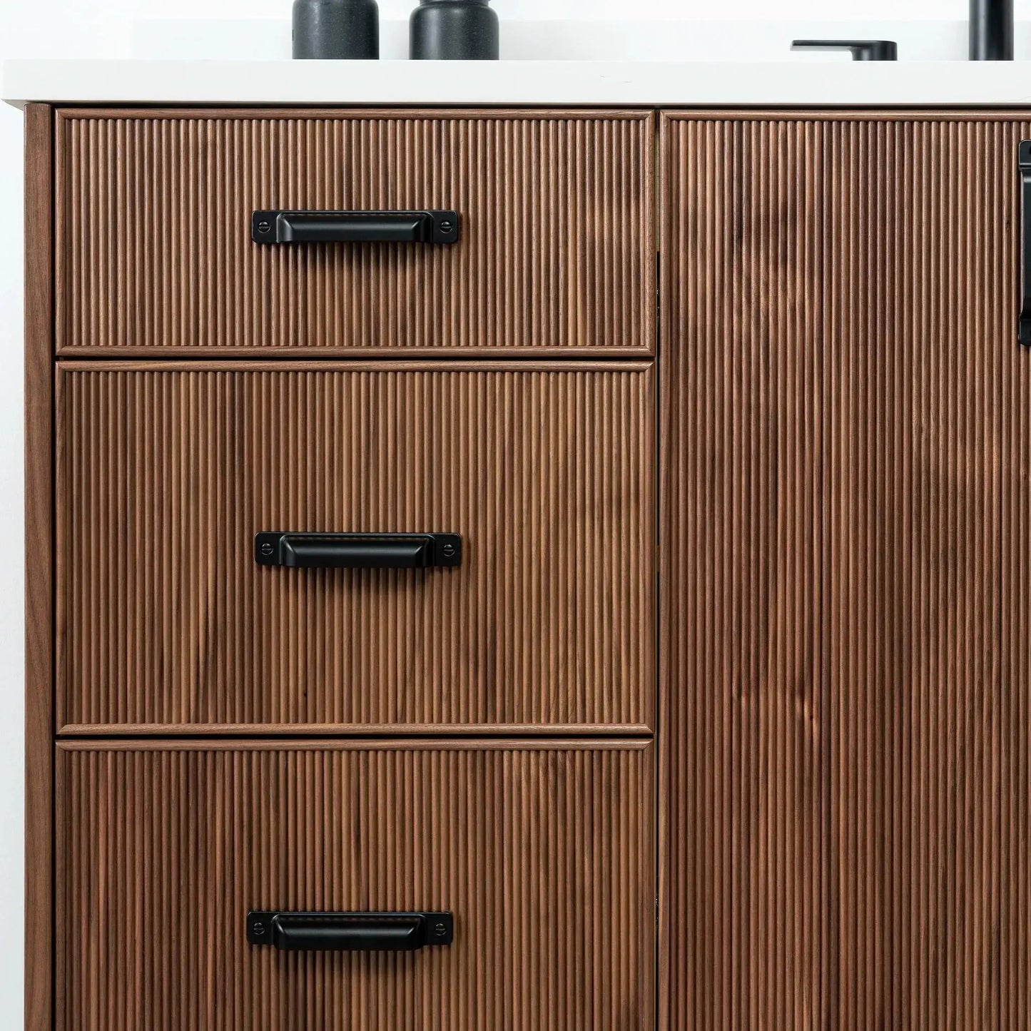 Malibu 60" American Black Walnut Bathroom Vanity - Teodor Vanities