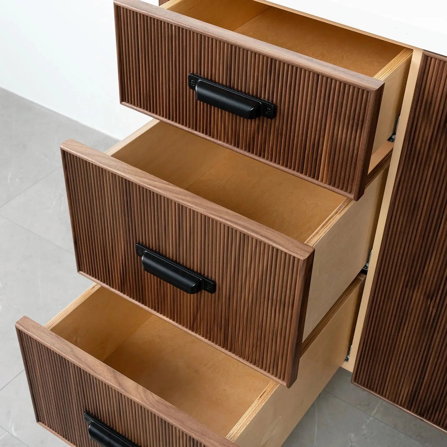 Malibu 60" American Black Walnut Bathroom Vanity - Teodor Vanities