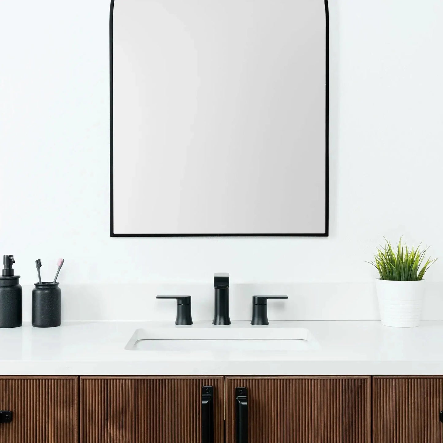 Malibu 60" American Black Walnut Bathroom Vanity - Teodor Vanities
