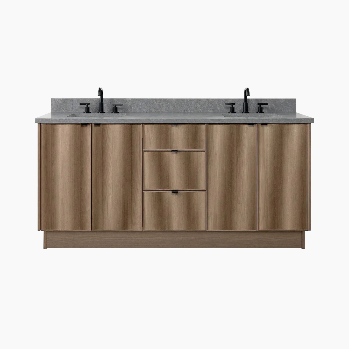Malibu SLIM 72" Almond Coast Bathroom Vanity, Double Sink