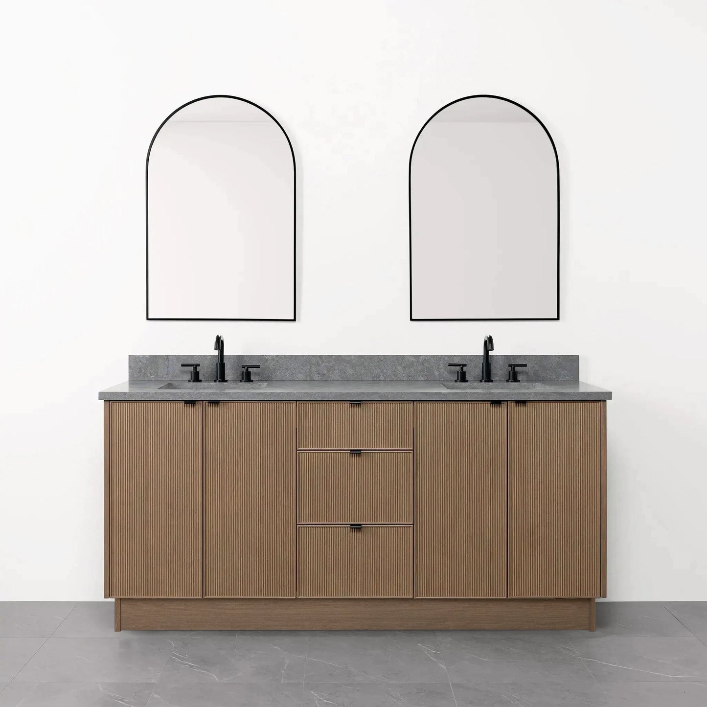 Malibu SLIM 72" Almond Coast Bathroom Vanity, Double Sink