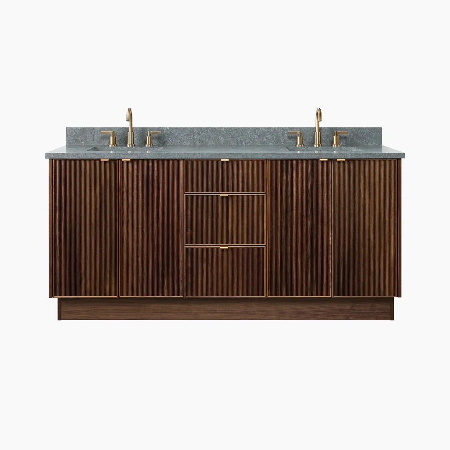 Malibu SLIM 72" American Black Walnut Bathroom Vanity, Double Sink Teodor Bathroom Vanity Canada