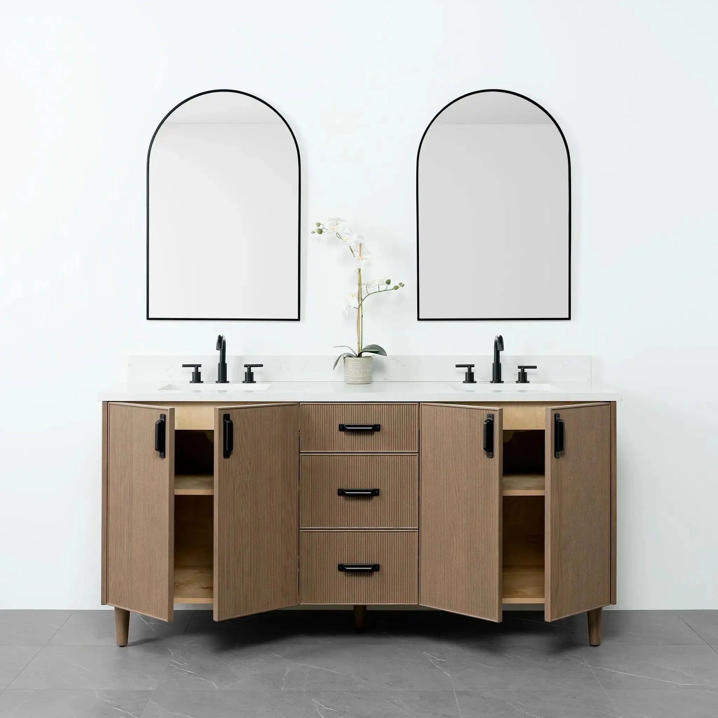 Malibu 72", Teodor® Almond Coast Vanity, Double Sink Teodor Bathroom VanityCanada