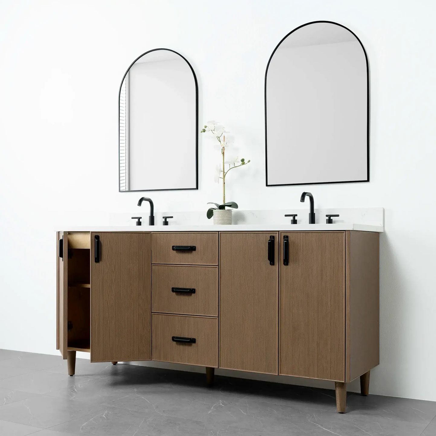 Malibu 72", Teodor® Almond Coast Vanity, Double Sink Teodor Bathroom VanityCanada