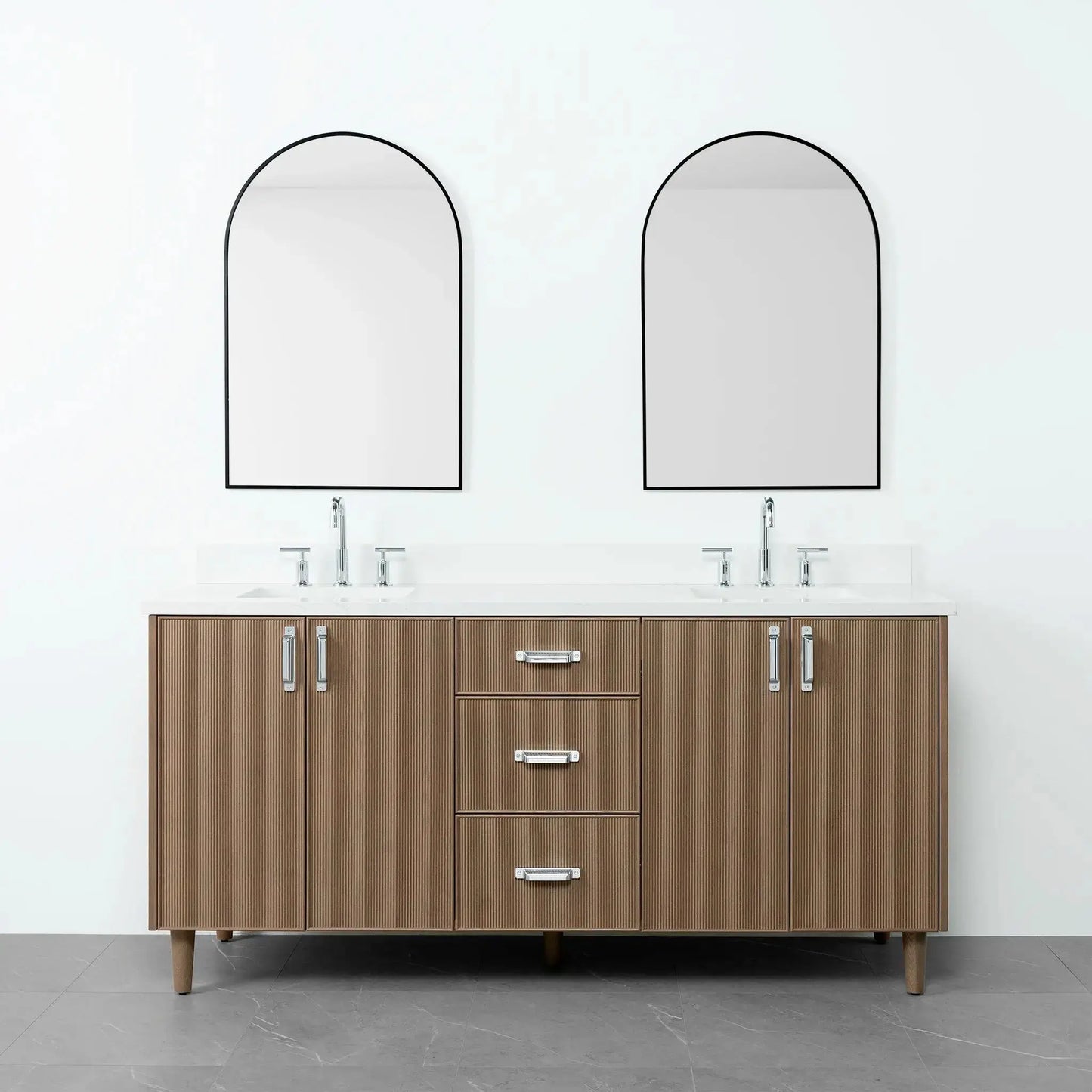 Malibu 72", Teodor® Almond Coast Vanity, Double Sink Teodor Bathroom VanityCanada