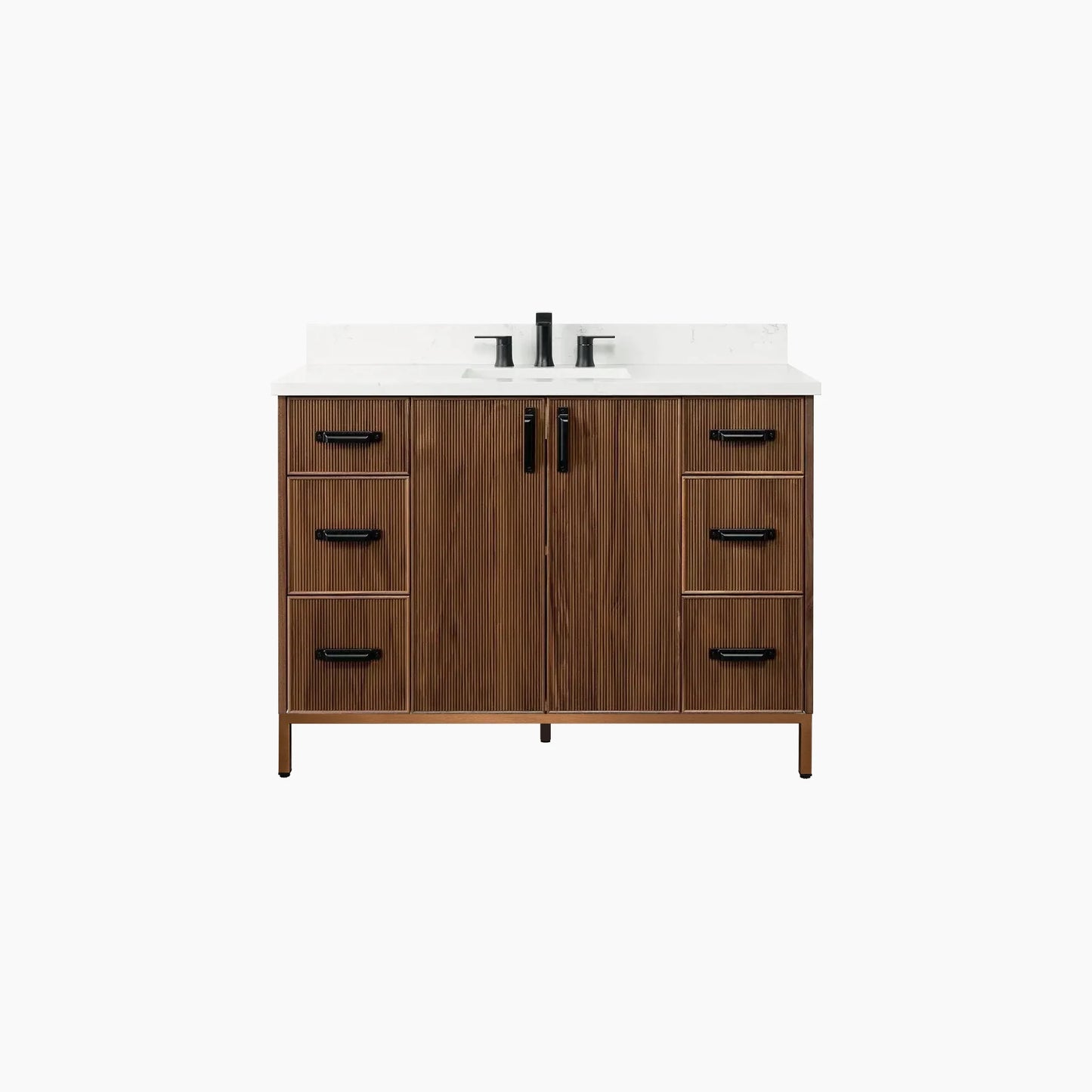 Malibu 48" American Black Walnut Bathroom Vanity