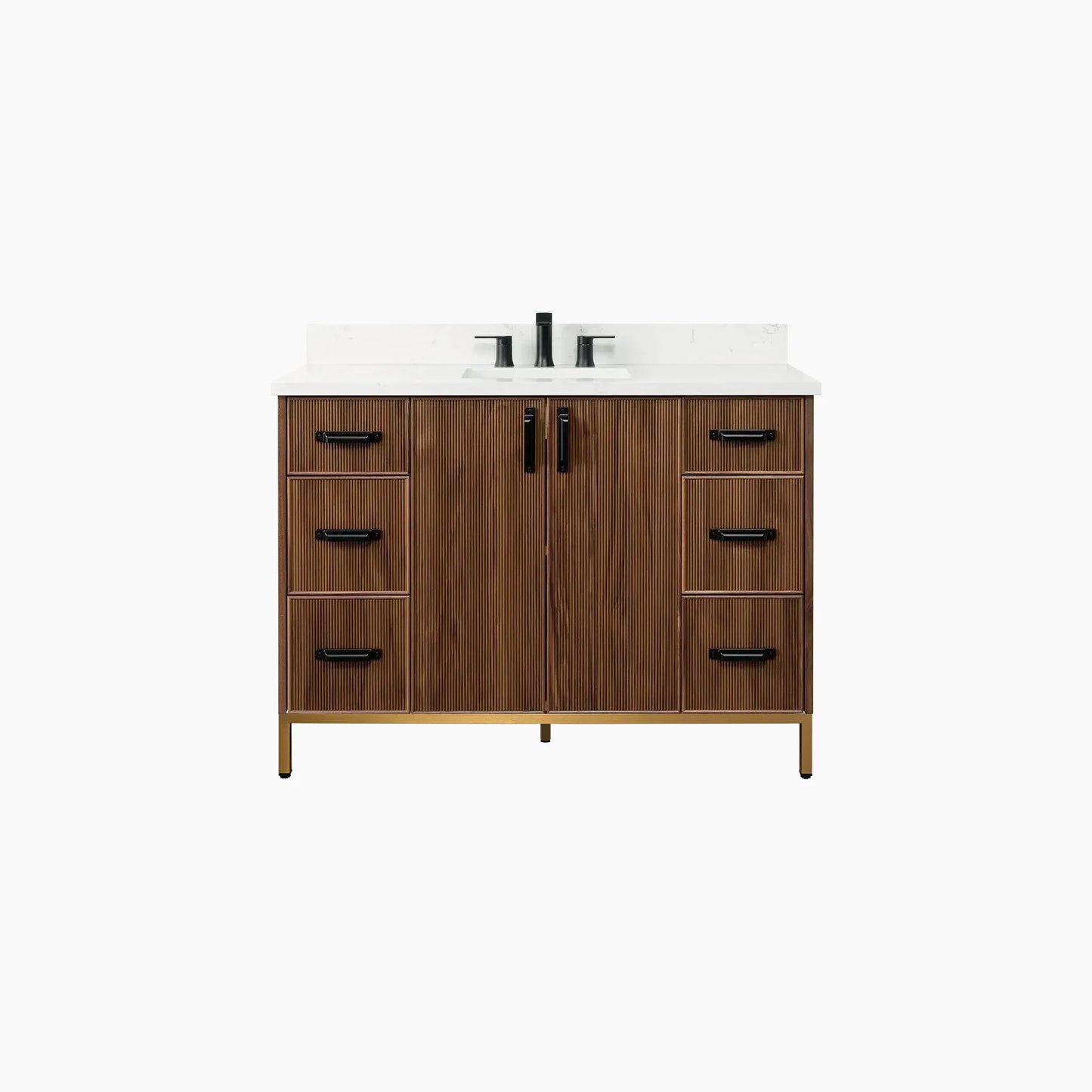 Malibu 48" American Black Walnut Bathroom Vanity