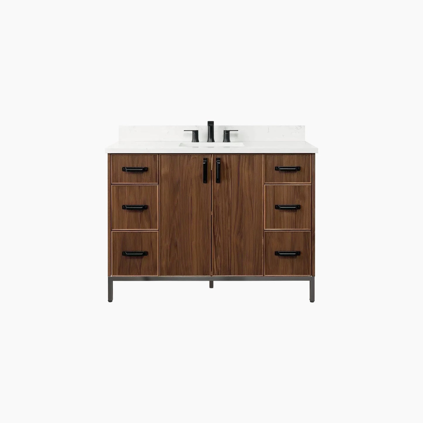 Malibu 48" American Black Walnut Bathroom Vanity