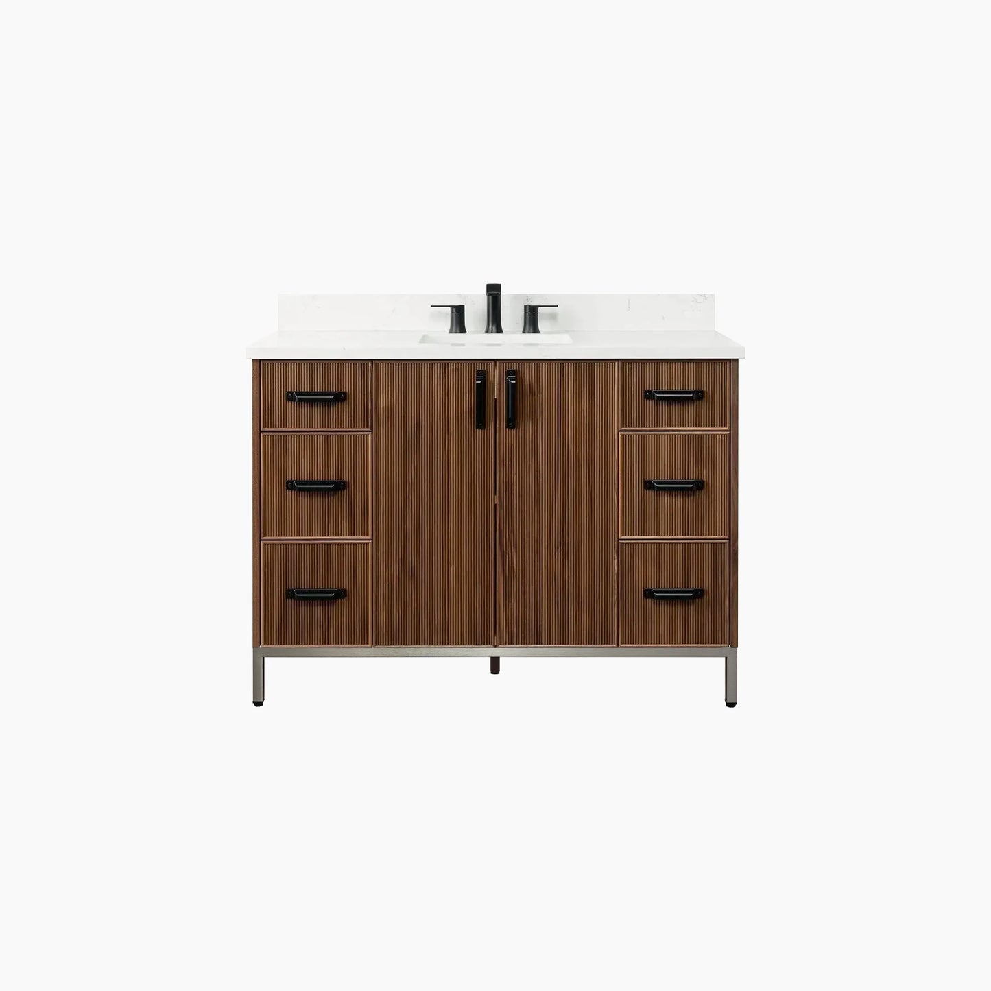 Malibu 48" American Black Walnut Bathroom Vanity