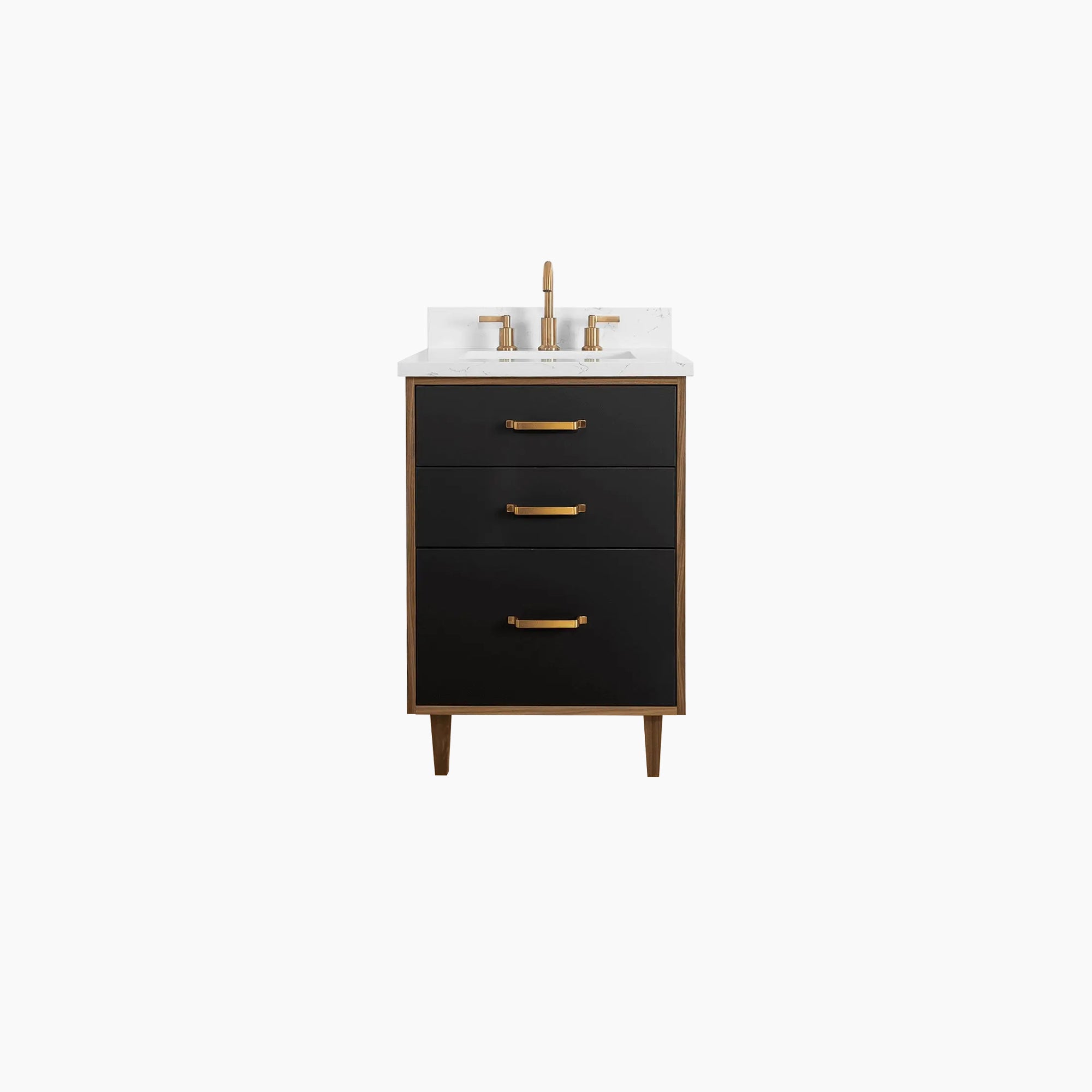 Sidney 24 Matte Black Bathroom Vanity