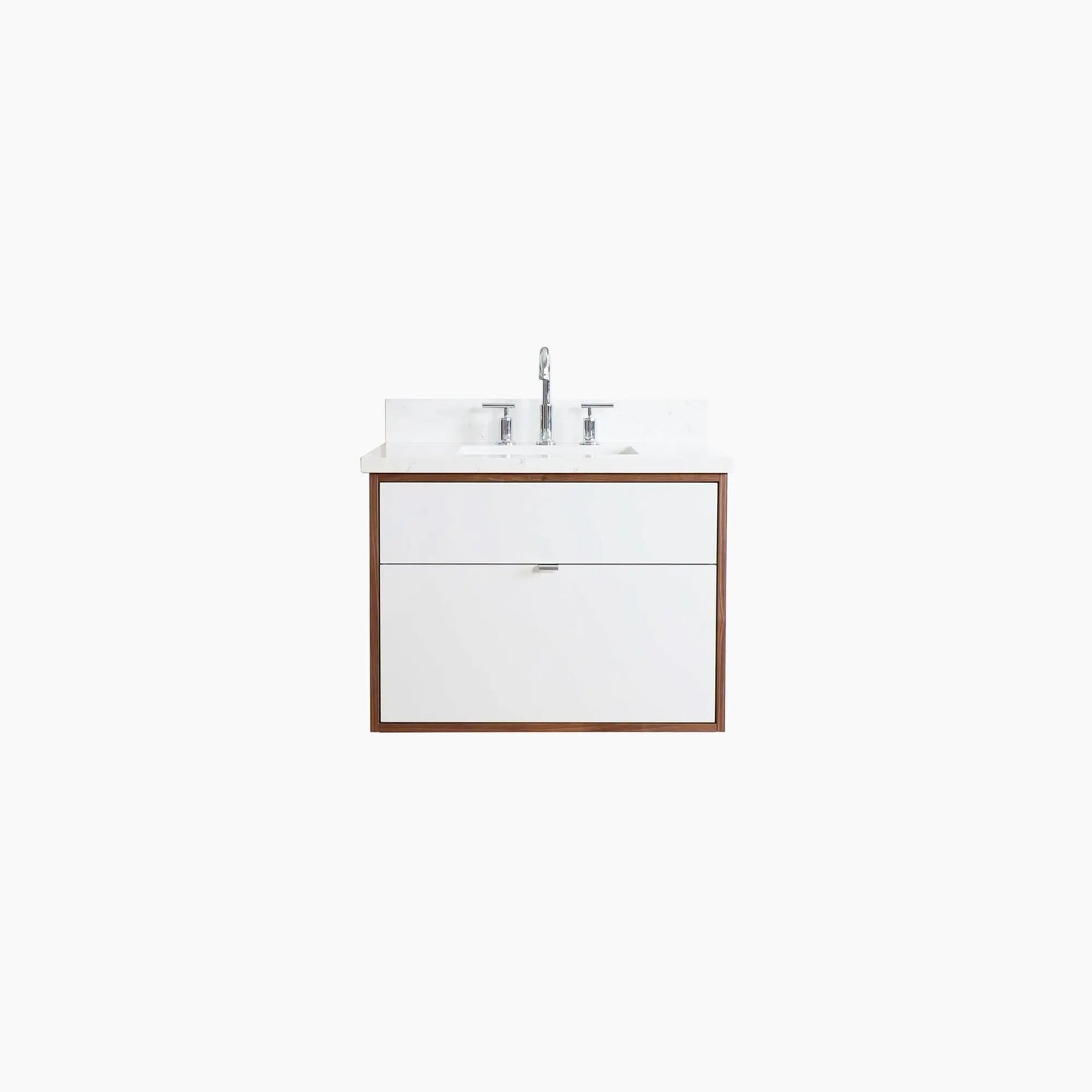 Sidney SLIM 30" Wall Mount Gloss White Bathroom Vanity - All Drawers Teodor Bathroom Vanity Canada