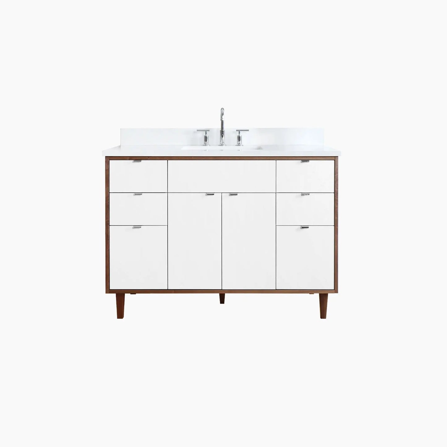 Sidney SLIM 48" Gloss White Bathroom Vanity Teodor Bathroom Vanity Canada