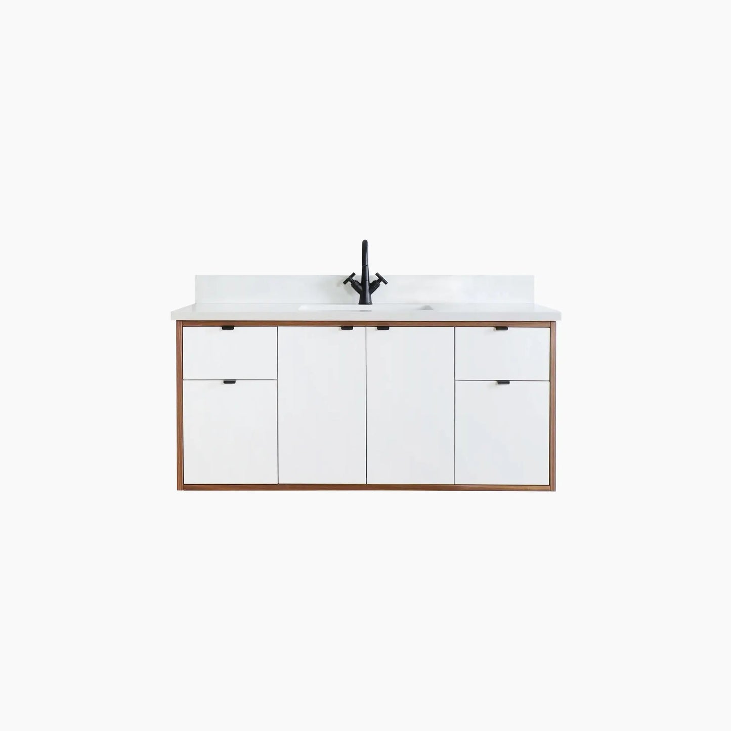 Sidney SLIM 48" Wall Mount Gloss White Bathroom Vanity Teodor Bathroom Vanity Canada