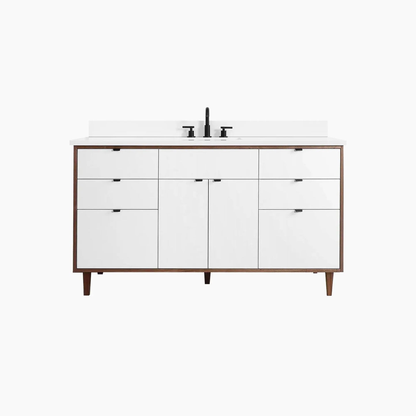 Sidney SLIM 60" Gloss White Bathroom Vanity Teodor Bathroom Vanity Canada