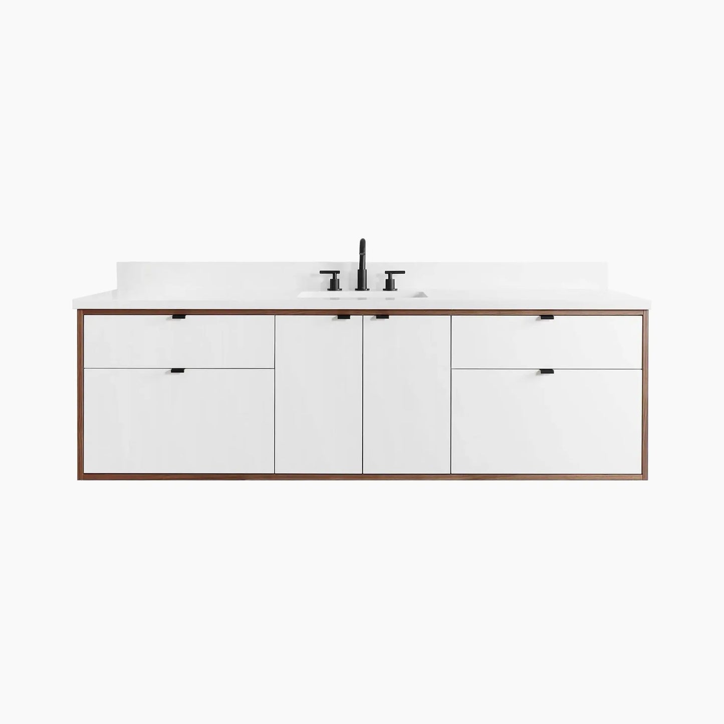 Sidney SLIM 72" Wall Mount Gloss White Bathroom Vanity Teodor Bathroom Vanity Canada