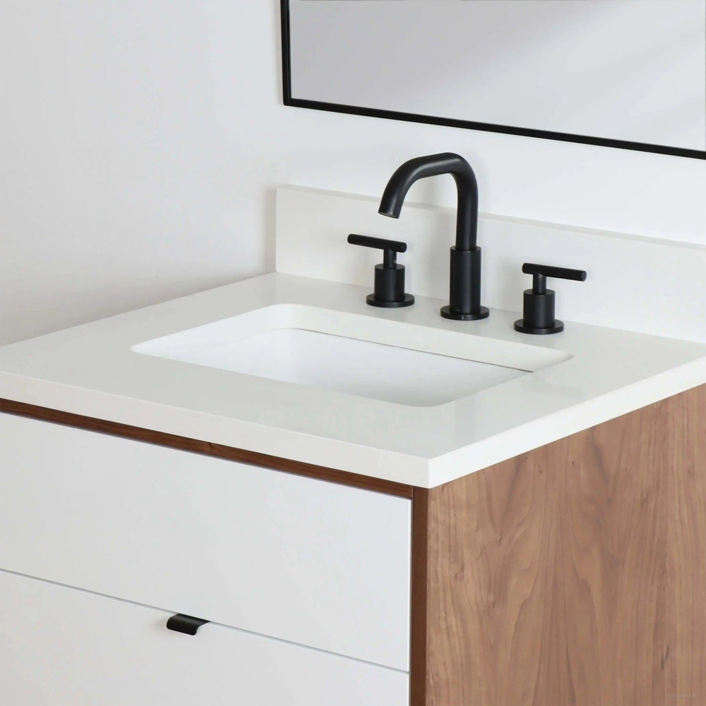 Sidney SLIM 24" Gloss White Bathroom Vanity - All Drawers Teodor Bathroom Vanity Canada