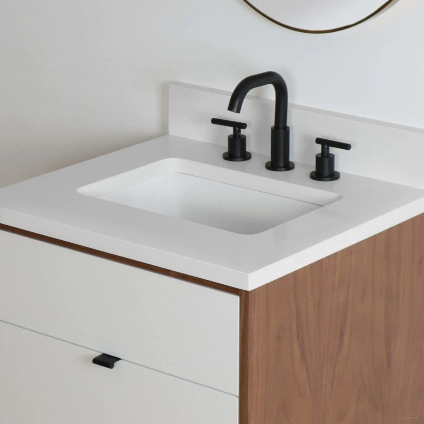 Sidney SLIM 24" Wall Mount Gloss White Bathroom Vanity - All Drawers Teodor Bathroom Vanity Canada