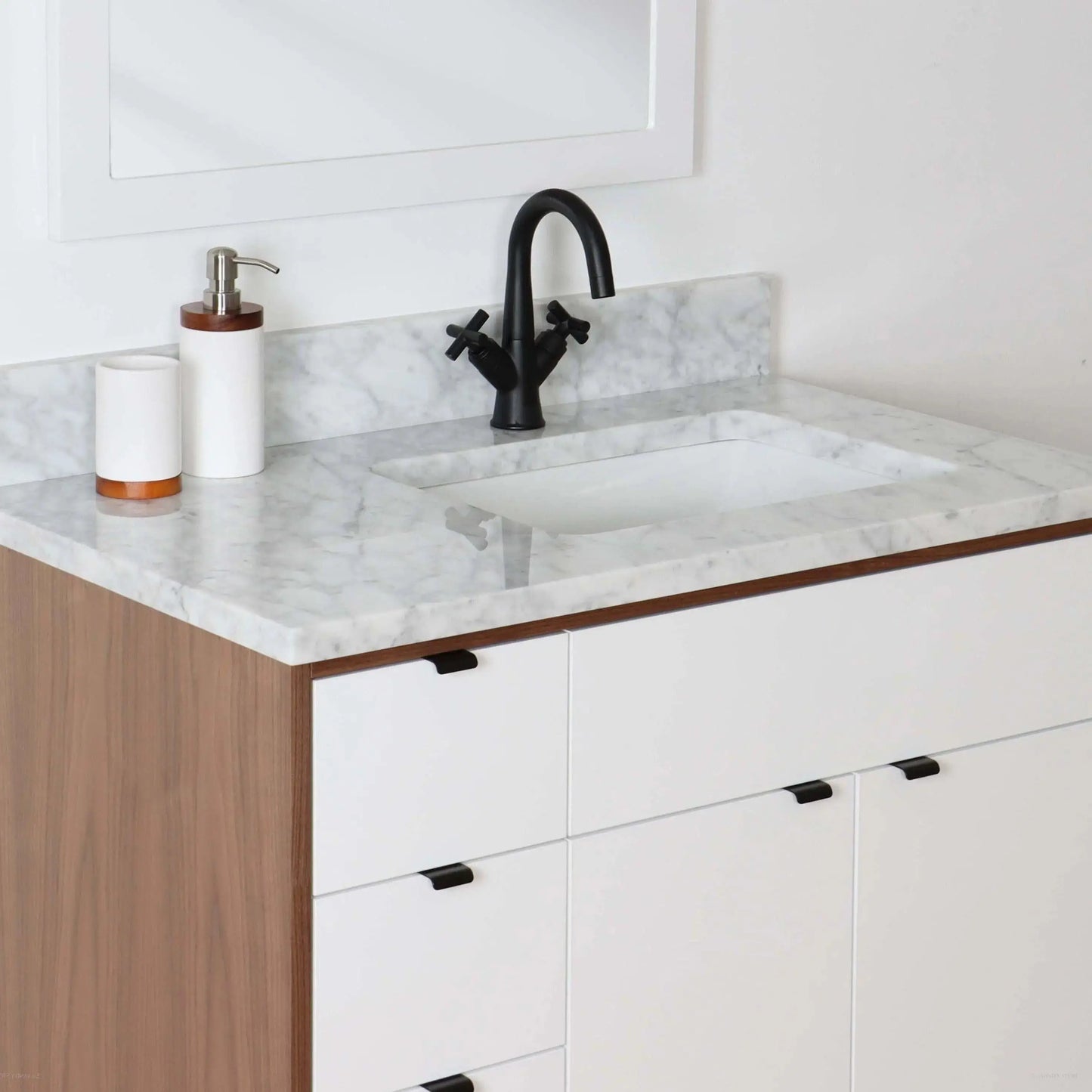 Sidney SLIM 36" Gloss White Bathroom Vanity, Right Sink Teodor Bathroom Vanity Canada