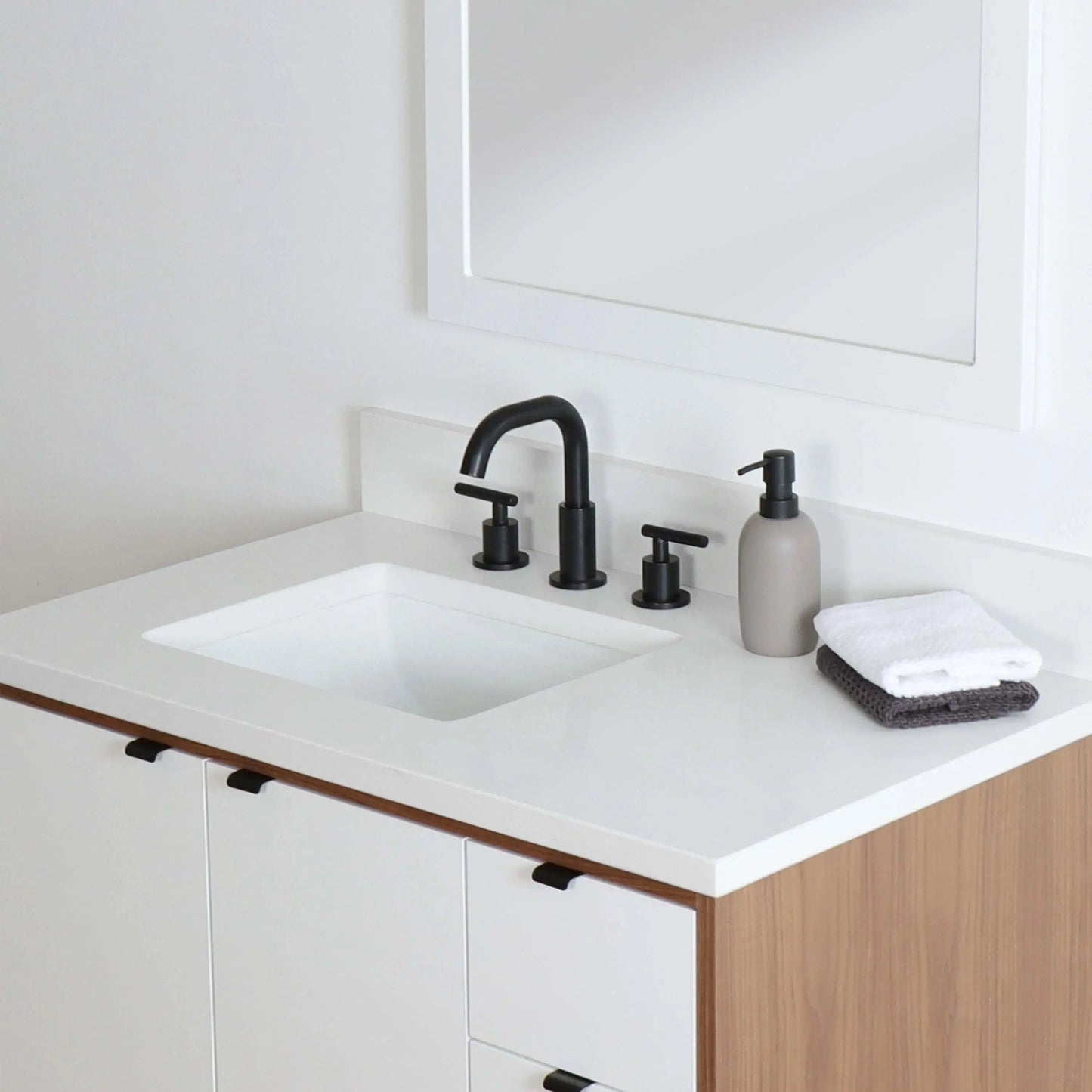Sidney SLIM 36" Wall Mount Gloss White Bathroom Vanity, Left Sink Teodor Bathroom Vanity Canada