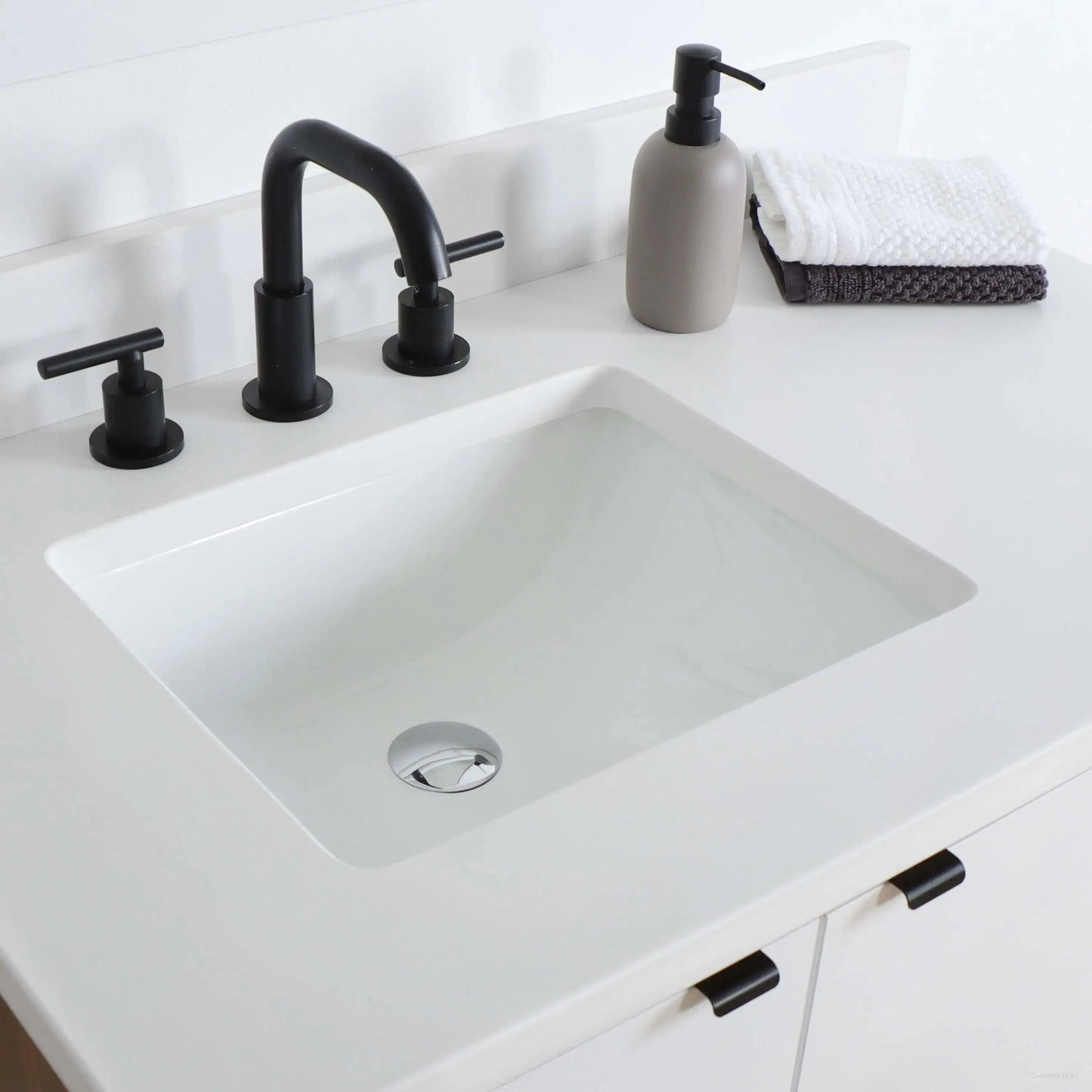 Sidney SLIM 36" Wall Mount Gloss White Bathroom Vanity, Left Sink Teodor Bathroom Vanity Canada