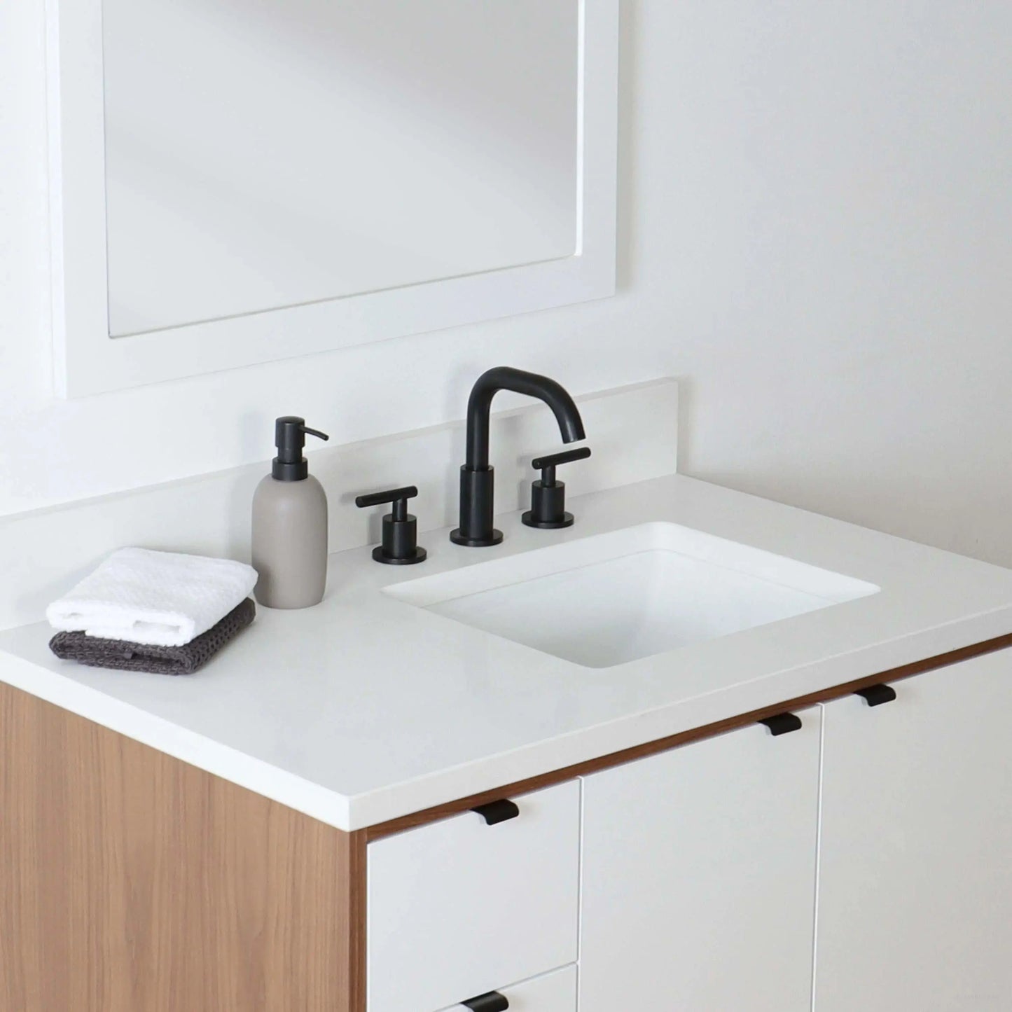 Sidney SLIM 36" Wall Mount Gloss White Bathroom Vanity, Right Sink Teodor Bathroom Vanity Canada