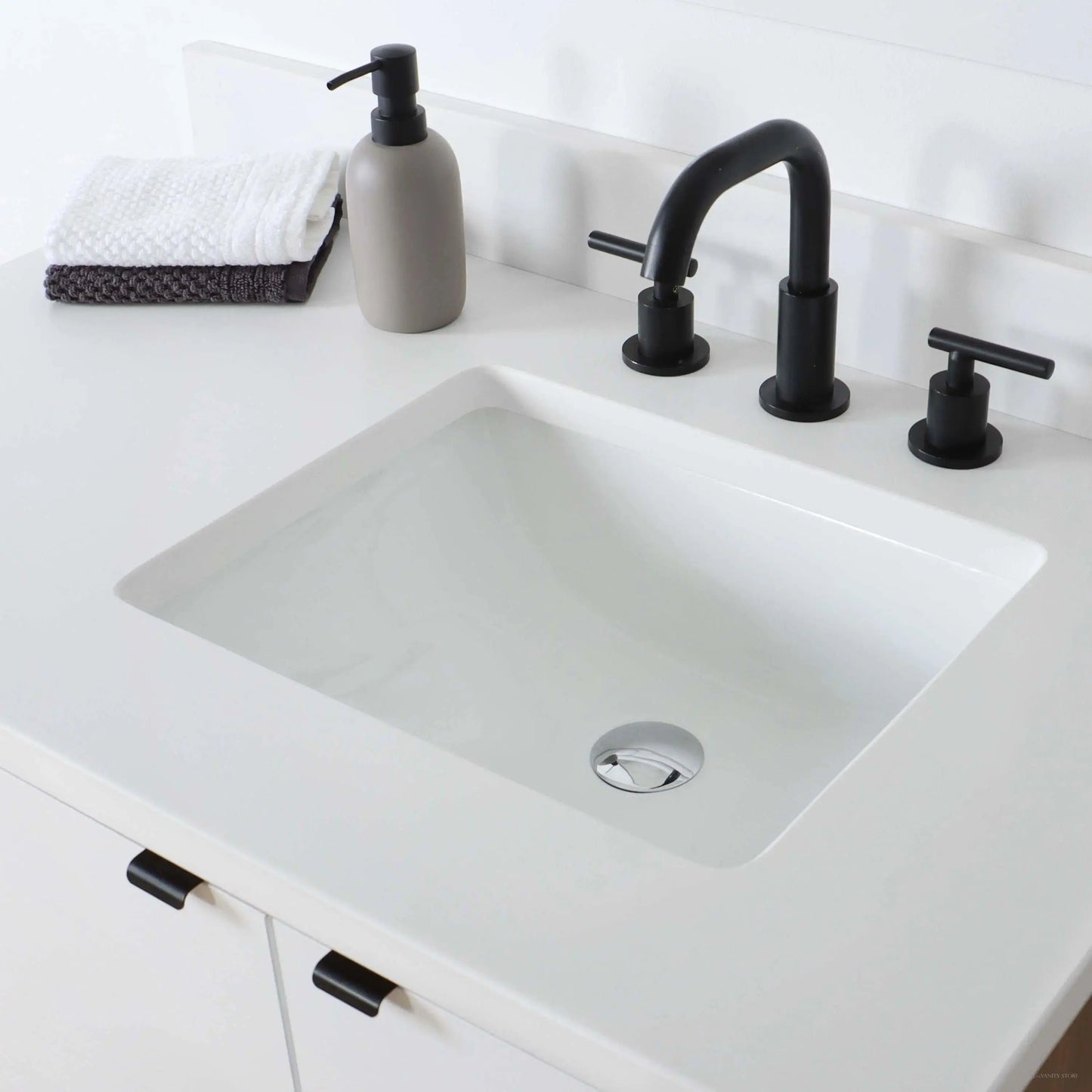 Sidney SLIM 36" Wall Mount Gloss White Bathroom Vanity, Right Sink Teodor Bathroom Vanity Canada