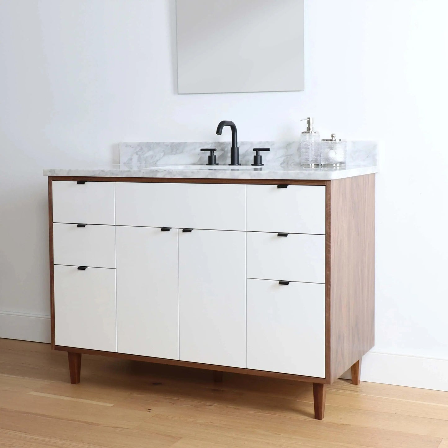 Sidney SLIM 48" Gloss White Bathroom Vanity Teodor Bathroom Vanity Canada