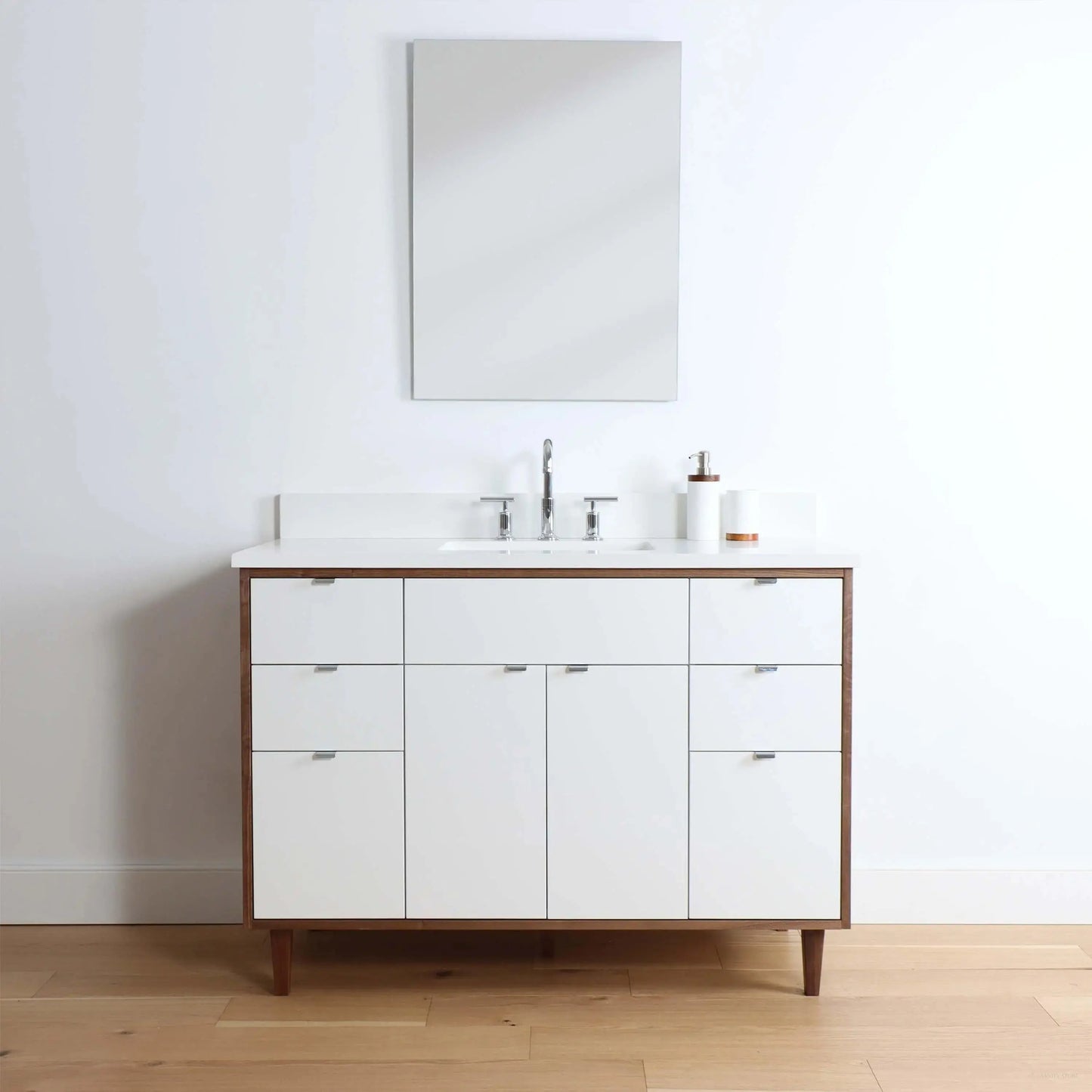 Sidney SLIM 48" Gloss White Bathroom Vanity Teodor Bathroom Vanity Canada